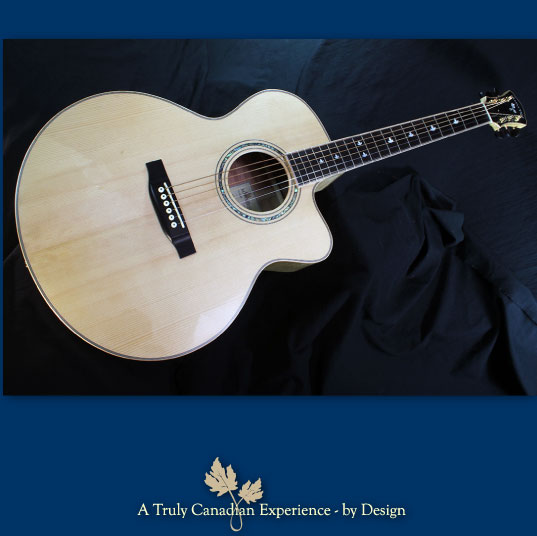 MapleTree Handmade Guitars. Solid spruce tops. Solid flamed maple construction. Ebony Fretboards. Abalone and Mother of Pearl inlays. Wilkinson Tuners. 7 ply Maple and Ebony Binding. Ontario Canada.